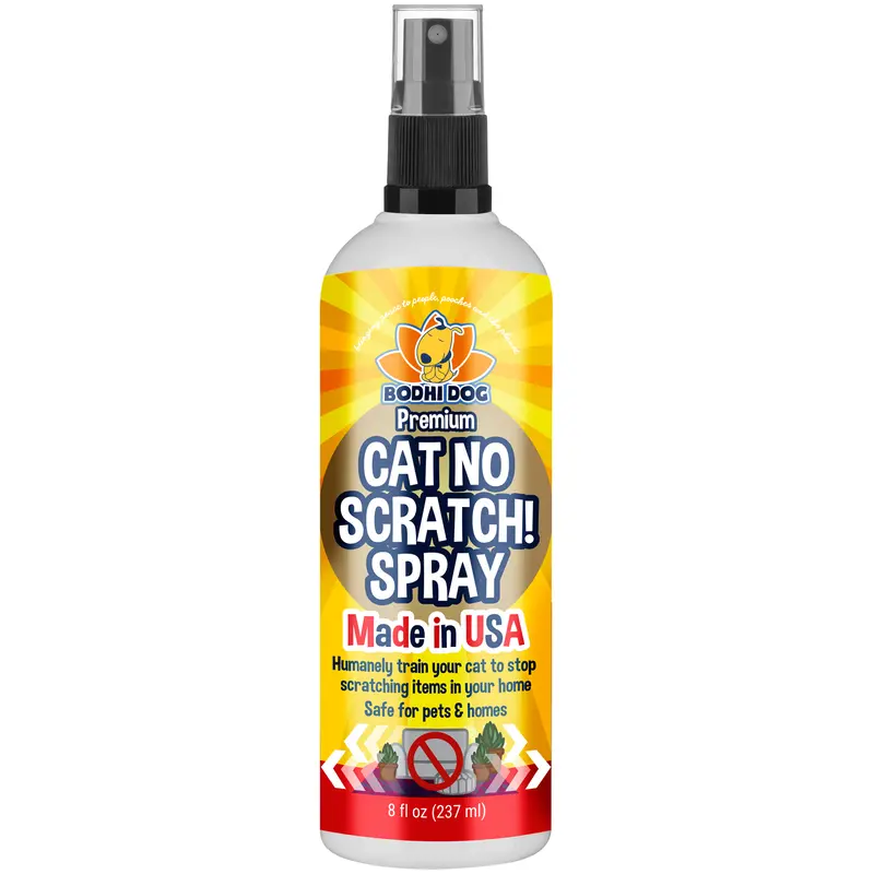 Cat No More Scratching! Spray - Safe Training Cat Scratch Spray with Essential Oils - Made in USA by Bodhi Dog - 8 fl oz