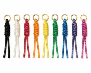 Mermaid Motel Glitter Rope Keychain – Colorful Coastal Glam Wristlet Keychain for Keys, Bags & Accessories