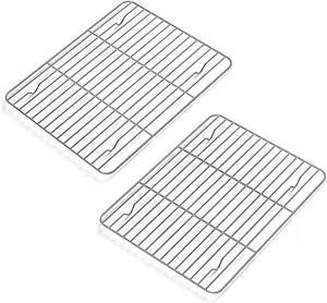 Cooling Rack 2 Pack Baking Stainless Steel, Heavy Duty Wire Rack Baking Rack, 11.7" x 9.4" Cooling Racks Cooking