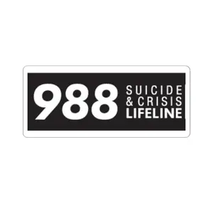 988 Sticker - Suicide & Crisis Lifeline Iconic Design Product