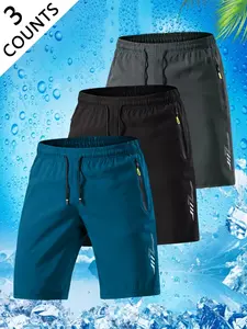 3pcs Men's Lightweight Casual Shorts -Tiktok Shop Deals, Side Pockets, Breathable Fabric for Basketball, Running, Beach & Outdoor Sports - Athletic Shorts, Workout Gear, Comfortable Fit, Gym Enthusiasts. shorts para hombre. short shorts.  men’s shorts