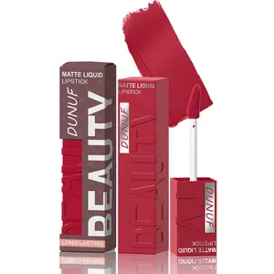 DUNUF Matte Liquid Lipstick Long-Lasting Waterproof Sweatproof Non-Stick Easy Application High-End Makeup Effect Women's Cosmetics