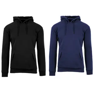 2-Pack Men's Heavyweight Fleece-Lined Pullover Hoodie Sweater (Sizes, S-3XL)