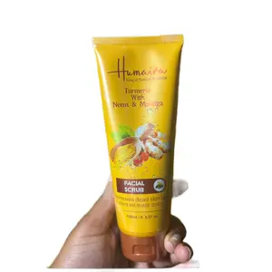 Humaira Tumeric with Neem & Moringa Face Scrub 150ml Natural Products Removes Dead Skin Cells & Reveals Glowing Skin