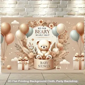 2D Flat, 2D Flat Printing Backdrop Banner 1pc, We Celebrate Baby Arrival Background Cloth, Vibrant Wall Hanging for Living Room, Bedroom, Office, or Party Decor, Party Backdrop
