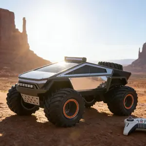 Cyber Truck Off-Road Remote Control Car 38x26x20cm All-Terrain Climbing Powerful Horsepower Cool Lights Music 6+ Years Christmas Gift Stunt Car