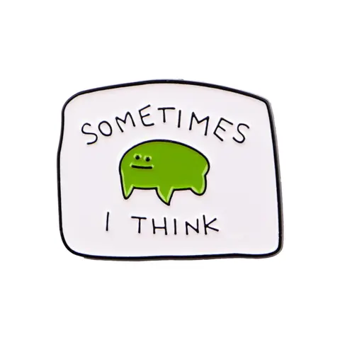 "Sometimes I think" Cute Frog Enamel Brooch Pin, Unisex Fashion Accessory, Party Style Gift, Birthday & Holiday Present, All Season Wear, Flower Brooch, Lapel Brooch, Enamel Lapel Pins, Alloy Brooch Pin