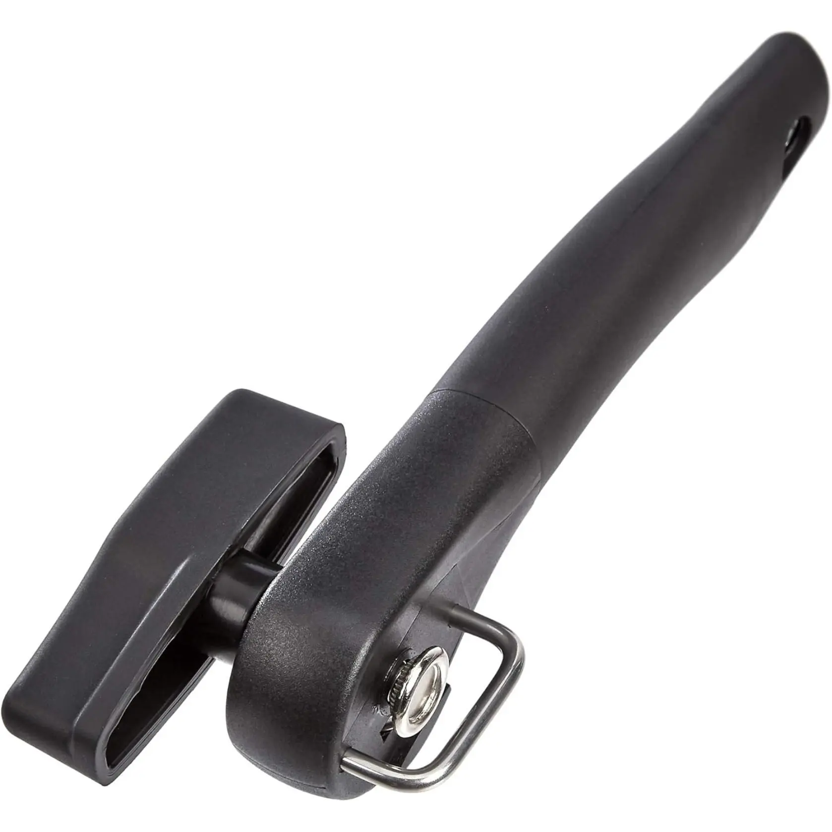 Manual Can Opener, Hand Held, Black Soft Grip Single Handle