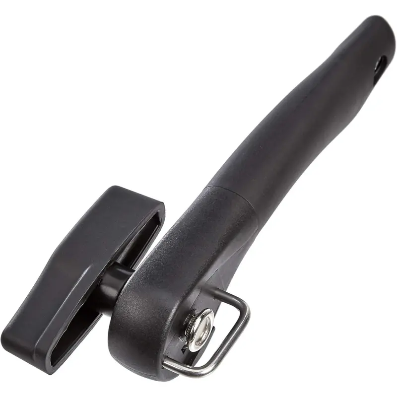 Manual Can Opener, Hand Held, Black Soft Grip Single Handle