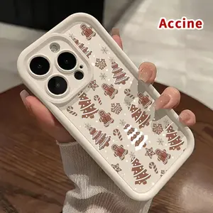 Phone Case Compatible for iPhone 17 Pro Max 16 Plus 15 14 13 12 11 Air E Gingerbread Adventure Pattern TPU Lens Protection Durable Soft Cover Gift