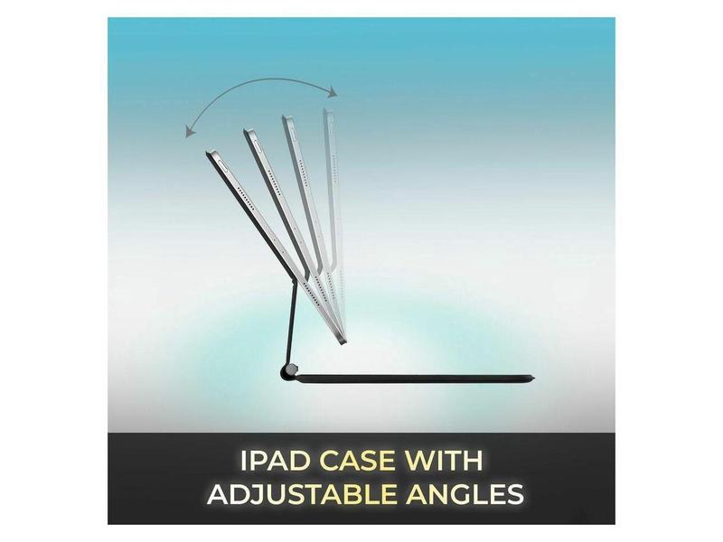 Adesso Portable Keyboard/Cover Case for 12.9" to 13" Apple iPad Pro (3rd Generation), iPad Pro (4th Generation), iPad Pro (5th Generation), iPad Pro (6th Generation), iPad Air 13 (2024) Tabl