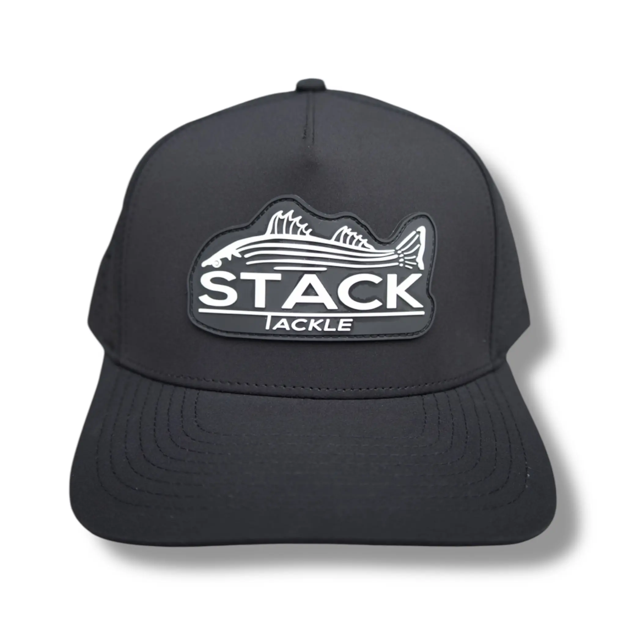 Stack Tackle Logo Hat Black Snapback Classic Baseball Cap 100% Waterproof 95% Polyester 5% Spandex One Size Fits All for All Seasons