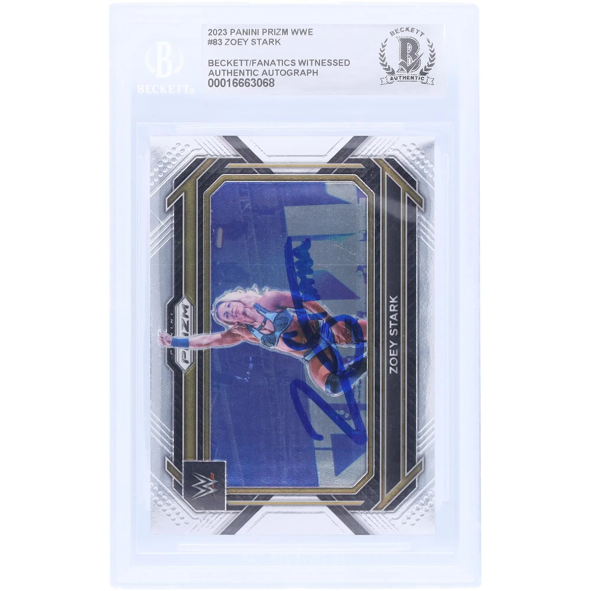 Zoey Stark WWE Autographed 2023 Panini Prizm #83 Beckett Fanatics Witnessed Authenticated Card - Fanatics Authentic Certified