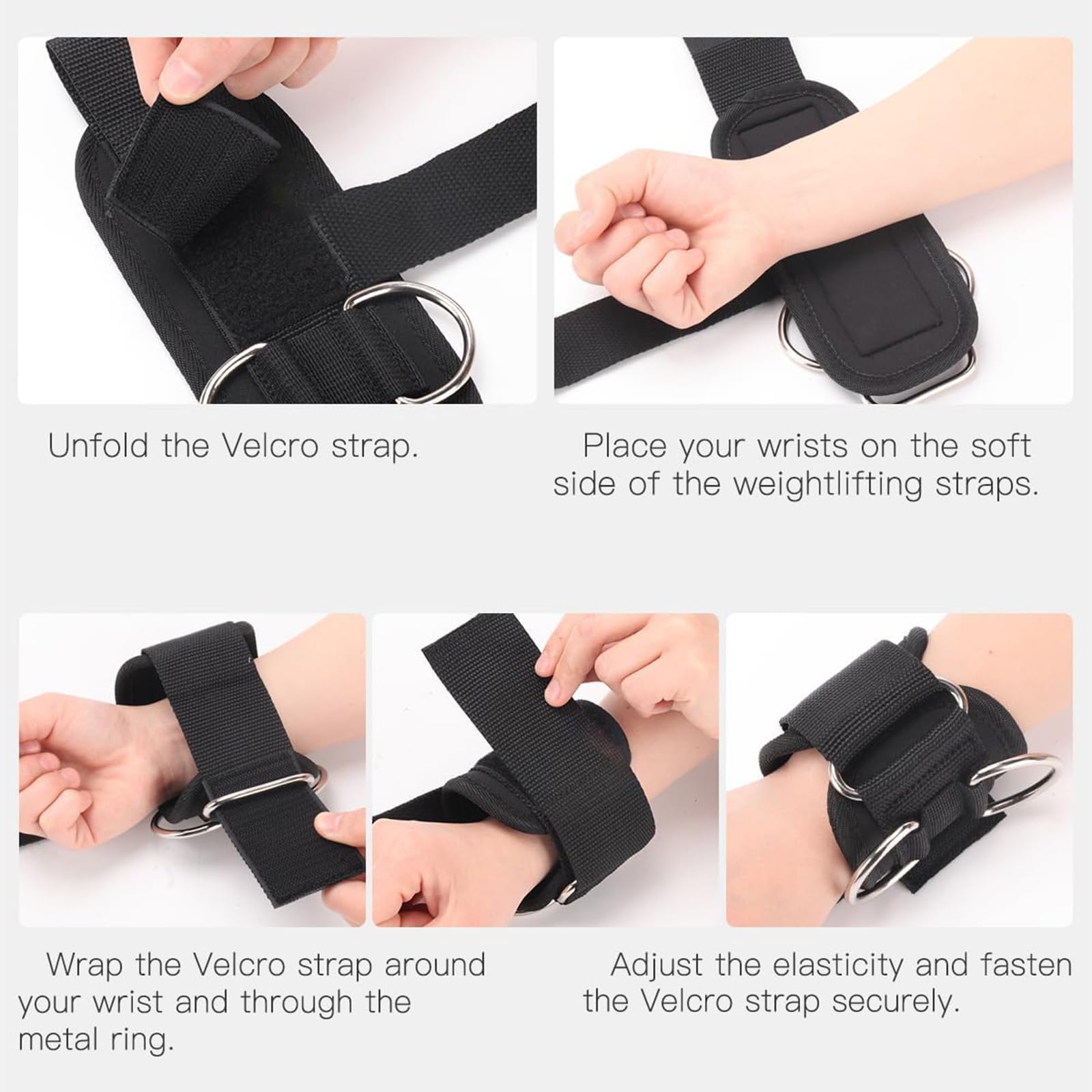 Double D Ring Lifting Straps, 2 in 1, Thick Padding, Maximum Support, Padded Back, Thick Non-slip Strap for Superior Grip, Durable & Reliable Design Double D Ring Lifting Straps, 2 in 1, Thick Padding, Maximum Support, Padded Back, Thick Non-slip Strap for Superior Grip, Durable & Reliable Design