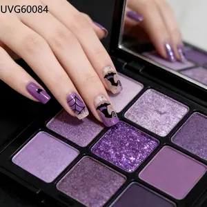 Electric Grape "Little Devil" Gel Stickers - Funky Purple Masquerade Art, Waterproof DIY Vampire Nails for Rave