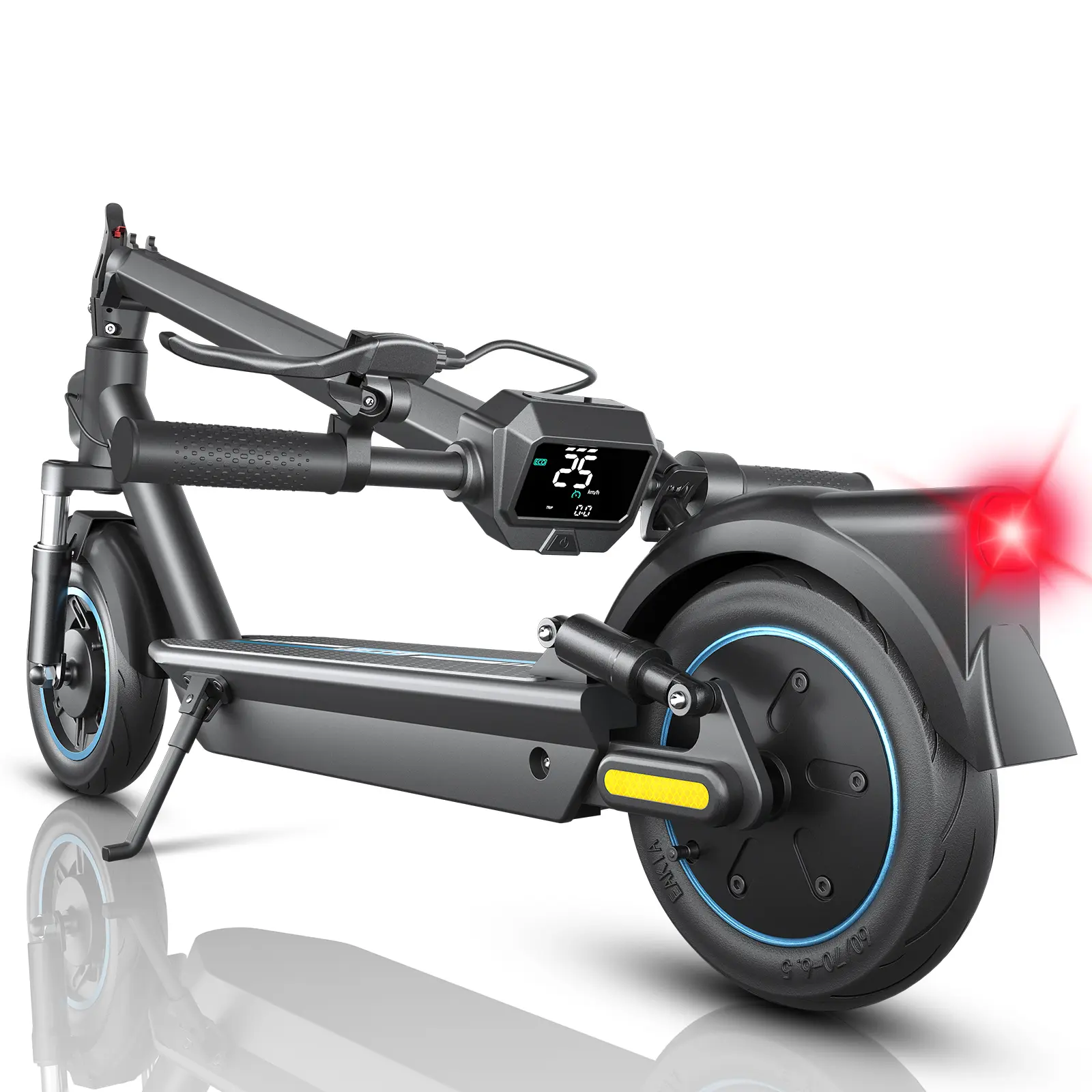 Adult Smart App Controlled Commuting Scooter - 25 MPH High Speed, 30/40 Mi Range, Cruise Control, Dual Braking, Foldable, Brushless Motor, Portable Sports & Outdoor Scooter Equipment, App Controlled Scooter