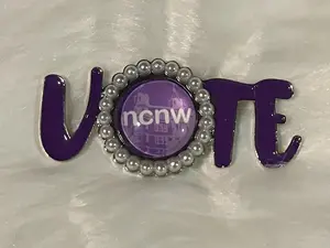 NCNW Vote Pin featuring pearls