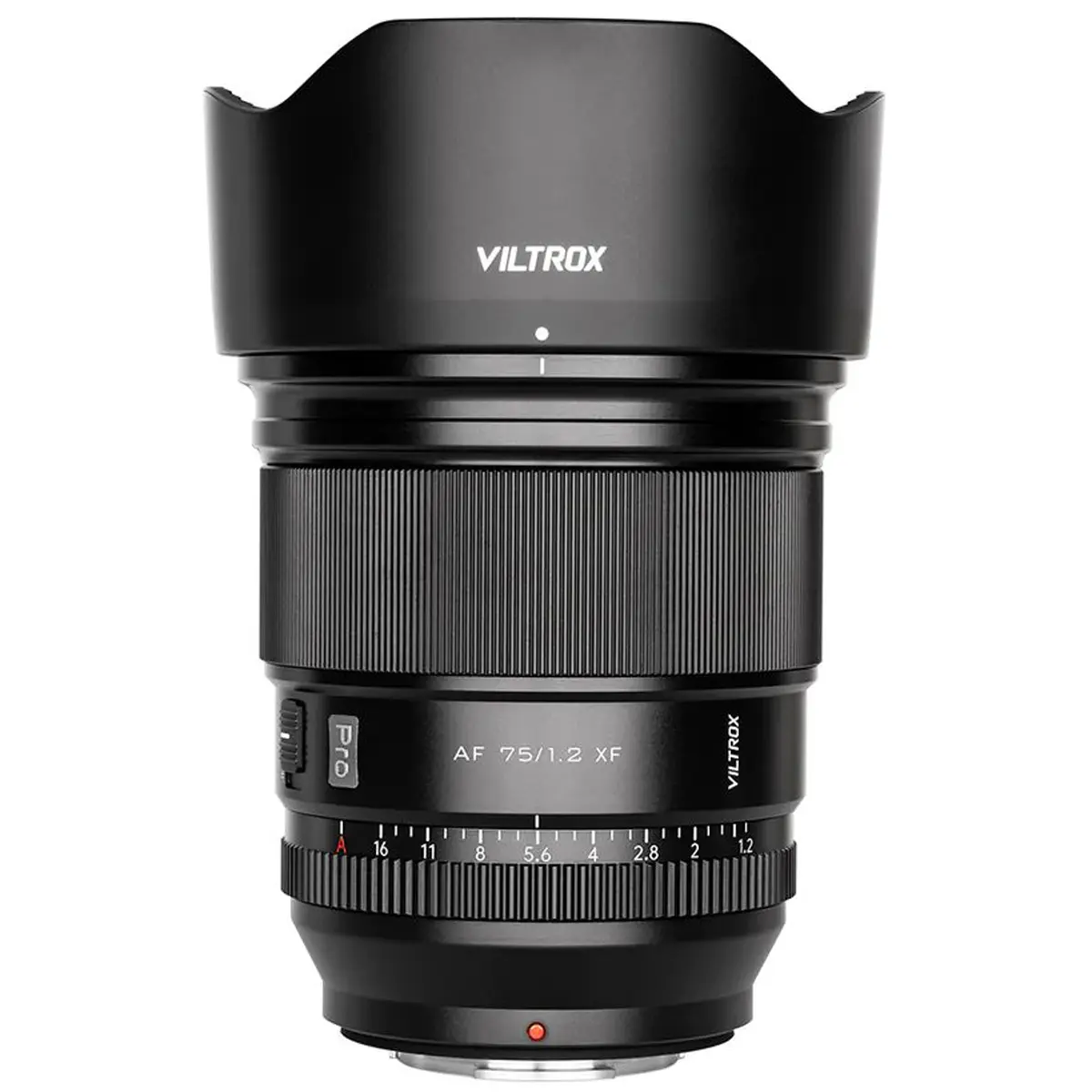 Viltrox Pro Auto-Focus 75mm f/1.2 XF Lens for Fujifilm X, Aluminum Build, Type-C Compatible, Includes Lens Hood
