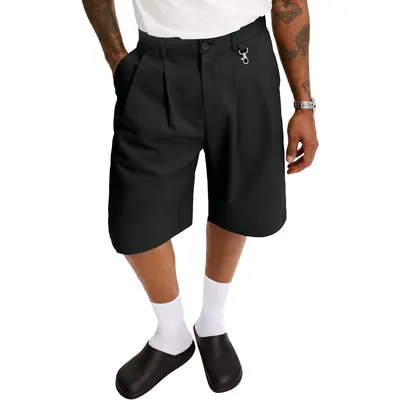 Black Dress Shorts Men Long - TikTok Shop