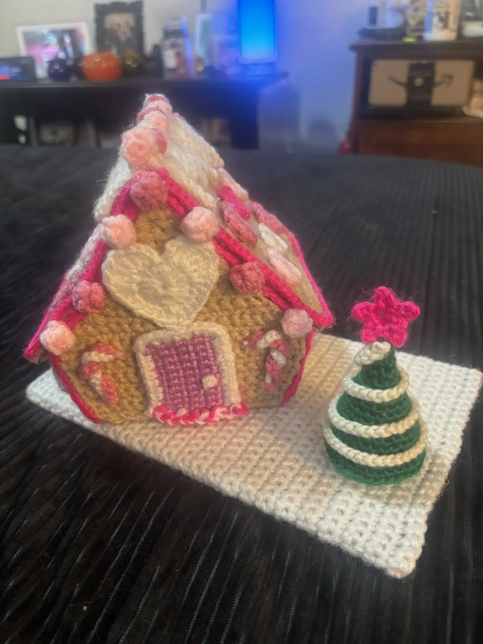 Crocheted Candy Gingerbread House