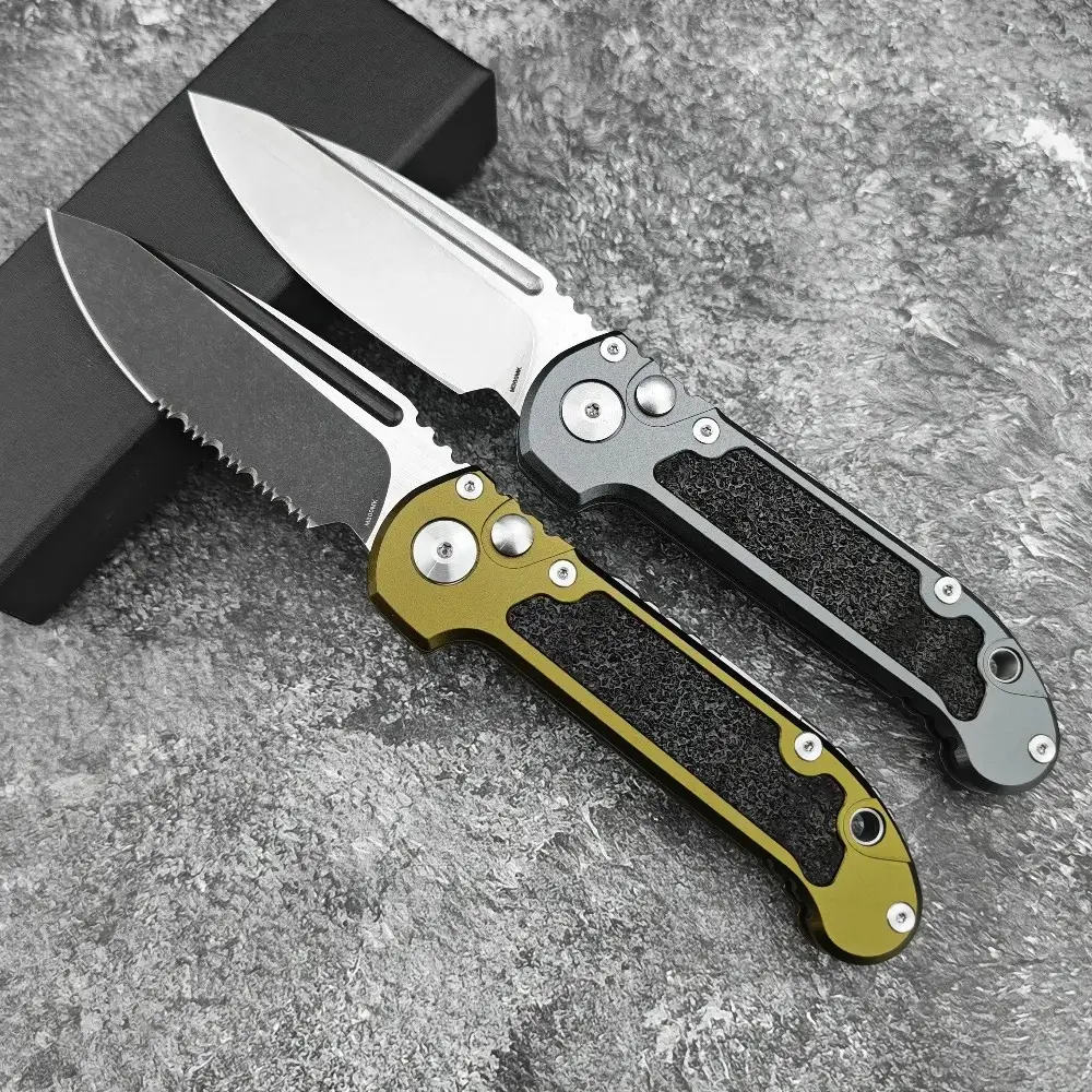 MICR Gen III Portable Folding Knife with Pocket Clip,One Hand Developmented,D2 Blade Non-slip Aluminium Handle,Outdoor Tools for Camping Fishing, Birthday Gifts tiktokshopbacktoschool