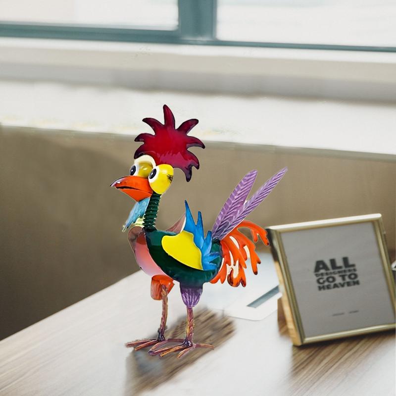 Metal-Strange Bird Outdoor Statue,Multi-color Animal Art Courtyard Decoration,Tabletop Ornaments Statue Decoration Crafts for Outdoor Lawn,Courtyard,Garden Sculptures Statues