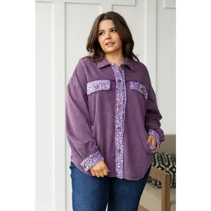 Chaos of Sequins Shacket in Purple