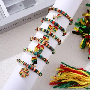 June Festival bracelet, colorful elastic bracelet, adjustable wristband, outdoor leisure bracelet