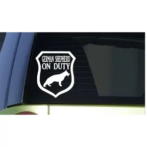 German Shepherd on Duty *I319* 6x6 inch Sticker decal dog schutzhund sleeve