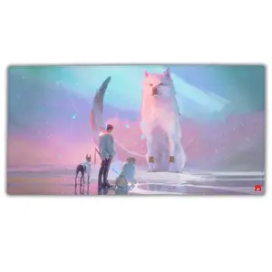 White Wolf XXL Desk Mat