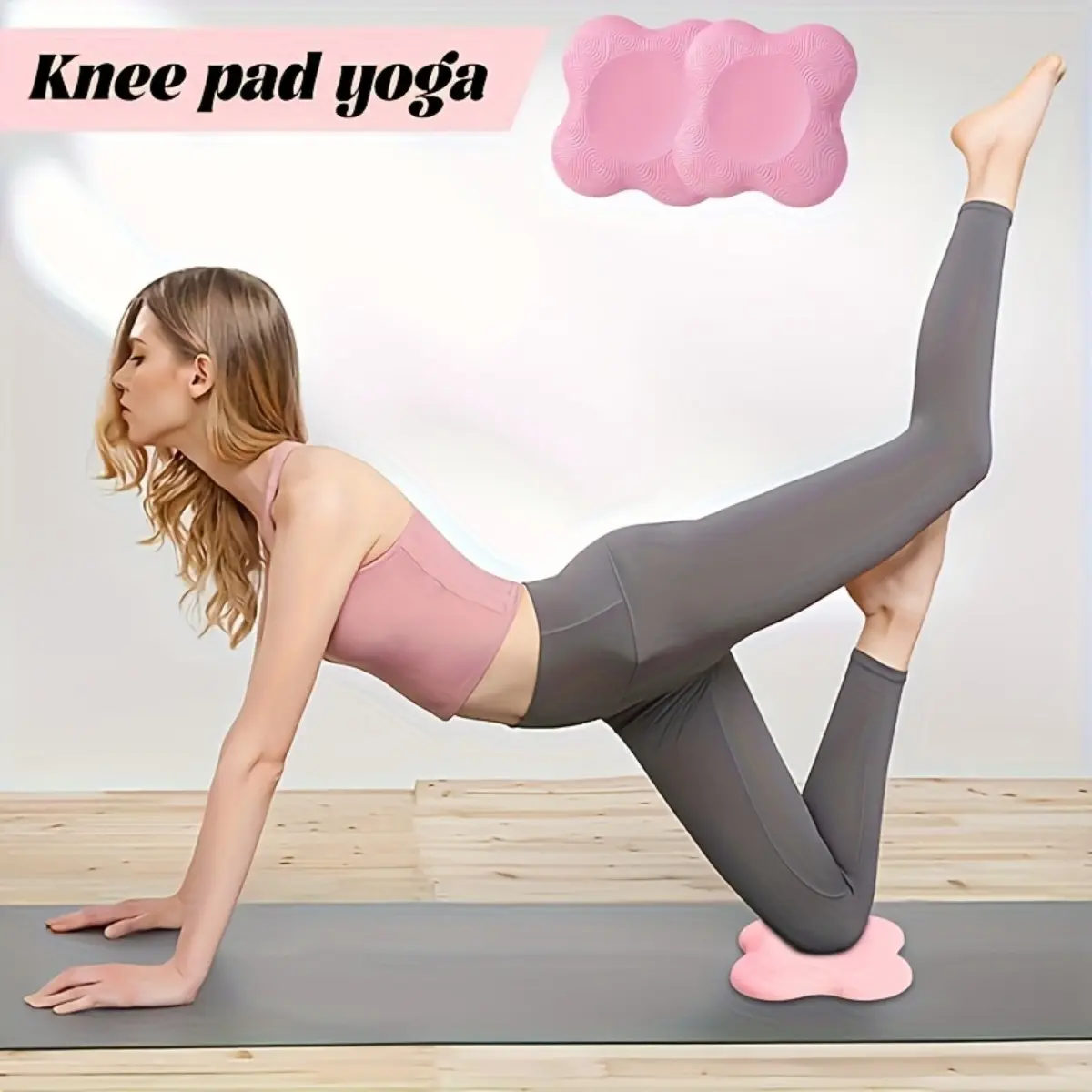 Yoga Knee Pad Extra Thick Foam Kneeling Mat for Knees Elbows Wrists Hands Head Non Slip Joint Protection Cushion for Yoga Pilates Plank Workout Home Gym Fitness Accessories Portable Lightweight Durable