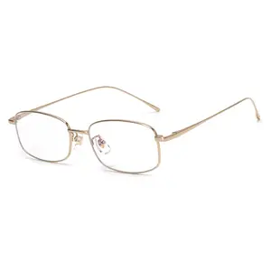 Oriental Craftsman Pure Titanium Eyeglass Frames-Ultra-Light Rectangle Clear Lenses for Men & Women Unisex Reading & Computer Glasses