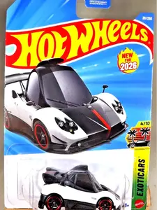 Hot Wheels 2026 Mainline - Exotics: Pagani Huayra R (White/Black) -