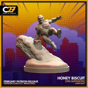 40mm Puck Scale Miniature, Crisis Protocol Proxy, Room Decor Statue Figurine (C27)