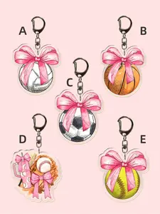 Cute Japanese Bow Keychain for Women, Perfect Gift for Friends & Family, Ideal Bag Charm for Soccer, Baseball, Basketball, Tennis Fans