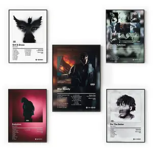 [Album Collection - Sale Up To 41%] Rich Amiri Album Poster Collection - Ghetto Fabulous Era - Modern Rap Wall Art - Gift for Fans [Unframed - Print Only]