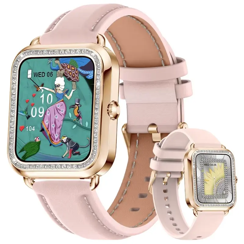 LIGE Smart Watch for Women Full Touch Screen Bluetooth Call Waterproof Watches Sport Fitness Tracker Smartwatch Lady 2024+Box LIGE