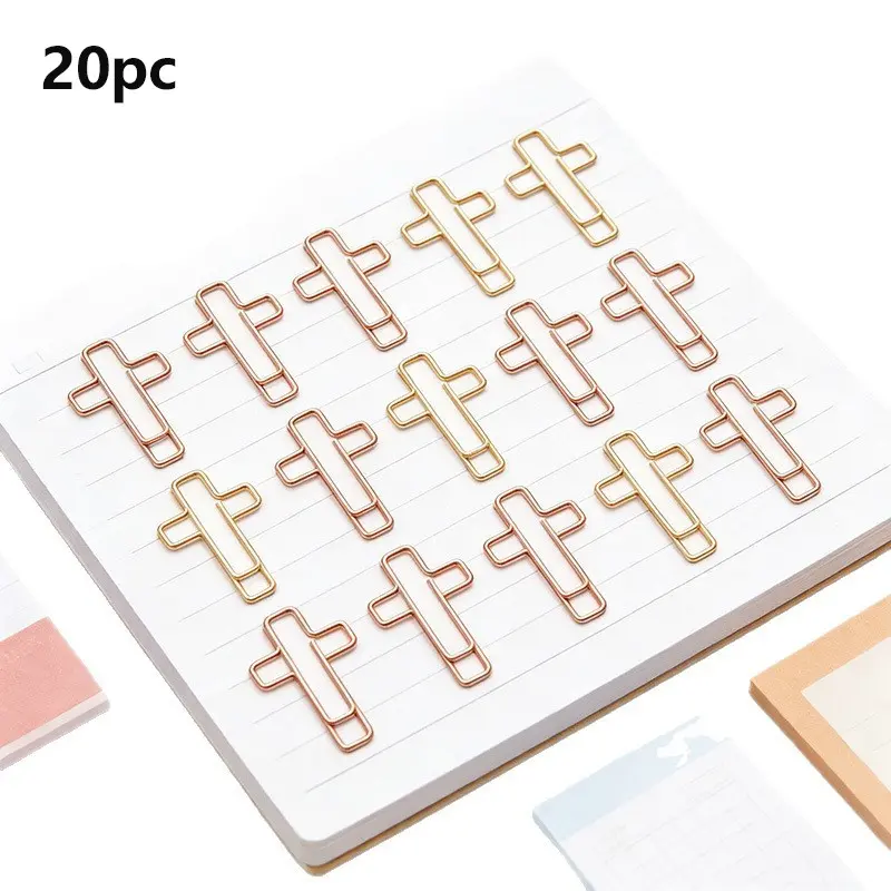 20 Cross Paper Clips, Bible Paper Clips, Journal Paper Clips, Christian Study Supplies, Bible Journaling Accessories, Religious Stationery