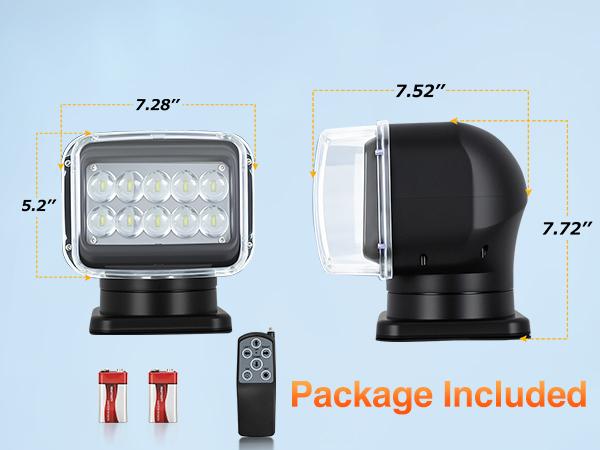 Nilight Magnetic Marine Boat Light Remote Control LED Spotlight 50W 4800LM 12V-24V 360° Rotating for Yachts Truck SUV UTV Tractors Offroad Hunting Search Nilight Magnetic Marine Boat Light Remote Control LED Spotlight 50W 4800LM 12V-24V 360° Rotating for Yachts Truck SUV UTV Tractors Offroad Hunting Search