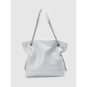 URBAN REVIVO 2026 Spring Women's Quilted Chain Shoulder Tote Bag - White - UWB450030 Shoulder Bags WomensWear