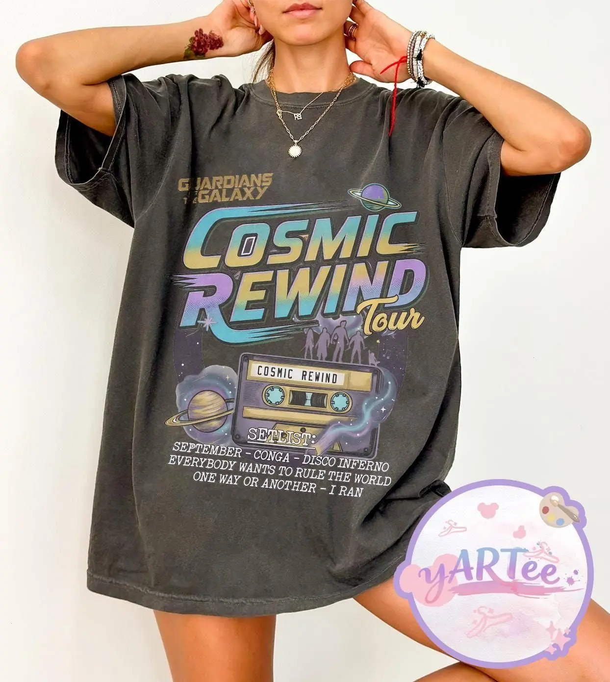 Guardians of the Galaxy Cosmic Rewind Tour T-Shirt, Epcot Trip Matching Tee, Cosmic Rewind Set List Shirt