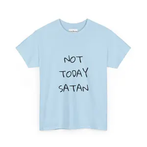 Funny Graphic Tee: Not Today Satan Unisex Heavy Cotton T-Shirt, Humorous Gift, Casual Wear, Everyday Comfort, Unique Statement Tee