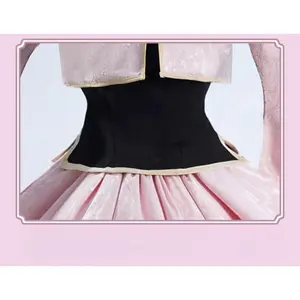 Womens Girls Anime KINOMOTO SAKURA Cosplay Costume Taoist Clothing Cute Kawaii Pink Dress Suit  Halloween Carnival Party Outifit