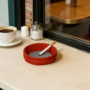 Silicone Ashtray Round, Heat Resistant and Soft, Ideal for Indoor Decor, Perfect Gift for Home Office, Portable Travel, Moving In, Elegant Living Space Essential