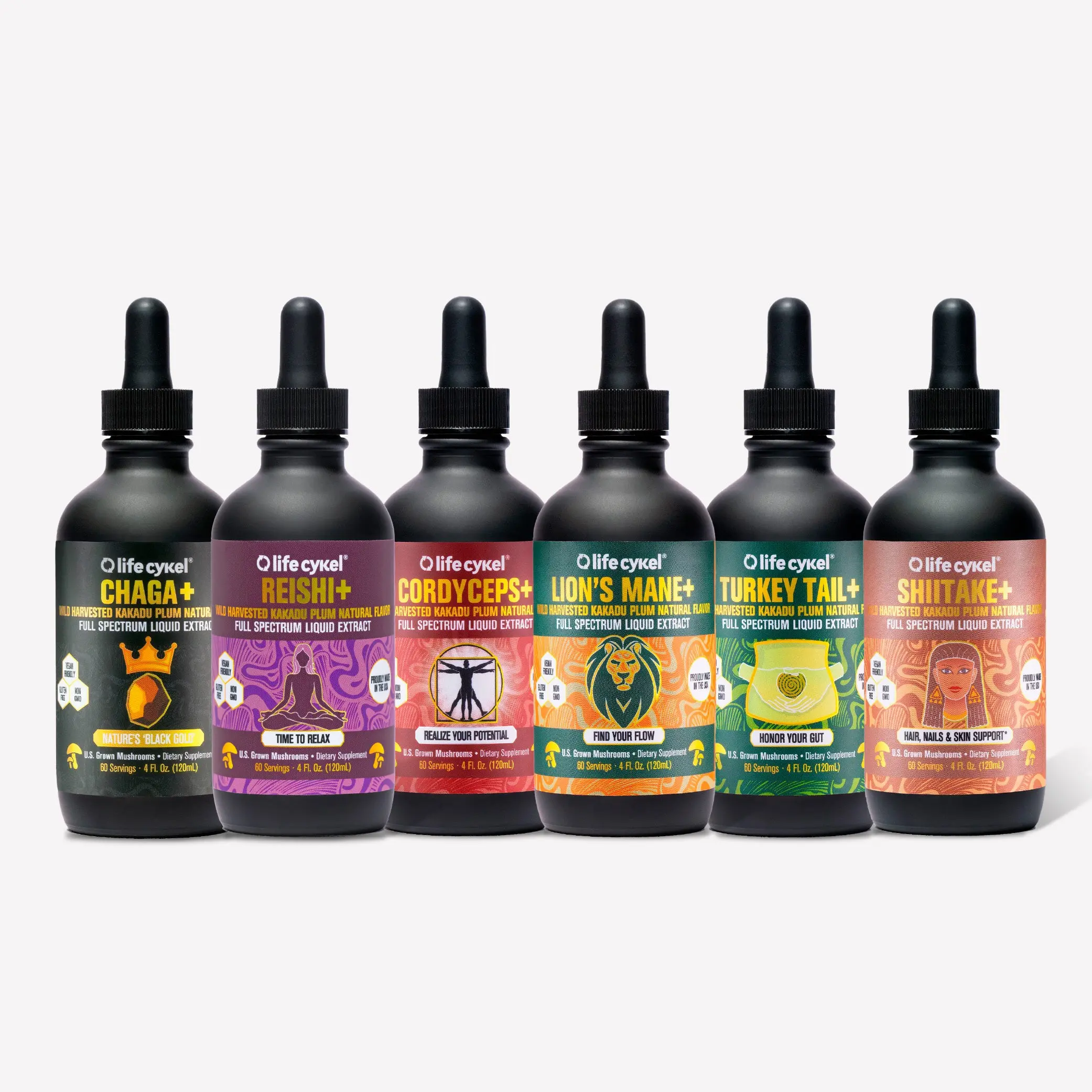 Lifecykel Full Shroom Service - 6 functional mushroom extracts