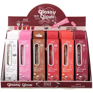 Bálsamo Labial Glassy Glow Romantic Beauty - Venta al por Mayor Display 24 Unidades (LB-008)
