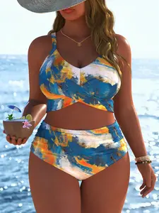 New Arrival Women's Plus swimwear summer beach festival vacation travel two piece set, Bikini Swimsuits, Bikini swim top, bikinis set Best Selling