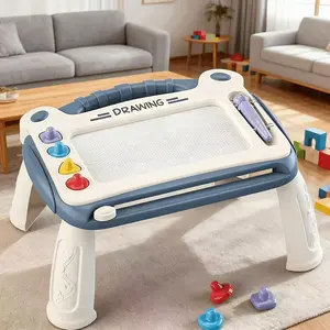 Creative Children's Drawing Board Toy, DIY Art Pieces Learning Toy with 4 Stamps, 1 Brush, 4 Stands, Ideal Birthday Gift for Kids
