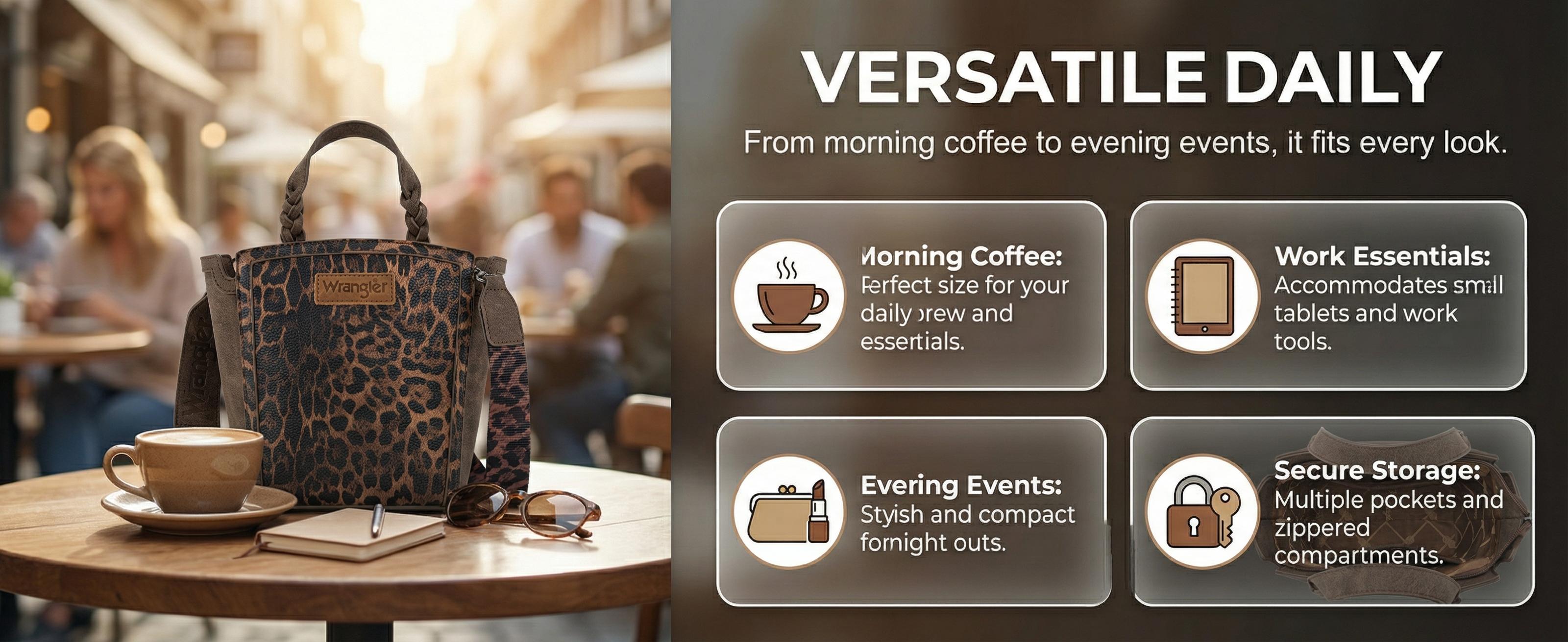 Wrangler Leopard Print Tote Crossbody Bag for Women High Capacity PU Leather Suede Texture Durable Everyday Use TikTokShopJumpstartSale Wrangler Leopard Print Tote Crossbody Bag for Women High Capacity PU Leather Suede Texture Durable Everyday Use TikTokShopJumpstartSale