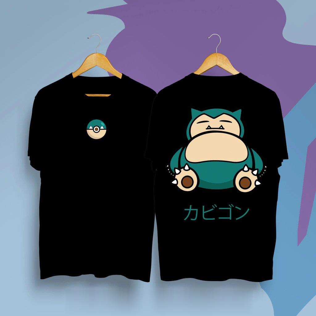 Pokemon Snorlax T Shirt Unisex Cotton Short Sleeve